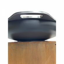 Charger l&#39;image dans la galerie, Brasero Premium rond sur meuble acier corten diamètre 80 cm
