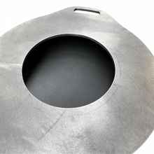 Charger l&#39;image dans la galerie, Brasero Premium rond sur meuble acier corten diamètre 80 cm
