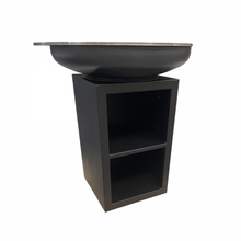 Charger l&#39;image dans la galerie, Brasero Premium rond sur meuble noir diamètre 80 cm
